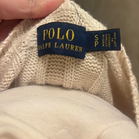 Ralph Lauren Cream V-neck Sweater - Picture 3 of 4